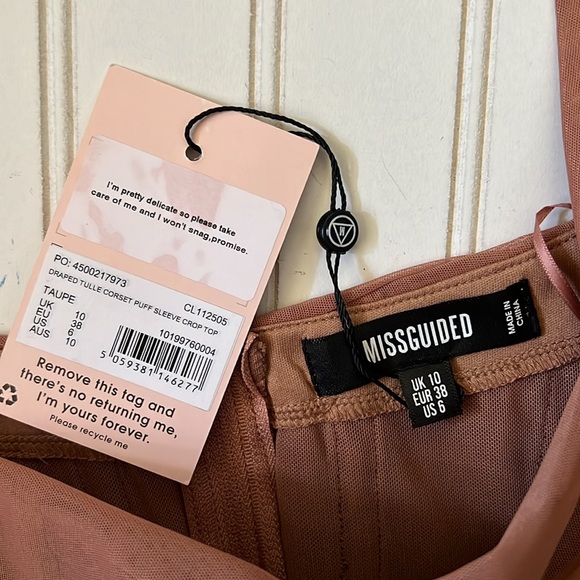 NWT Missguided blush corset style cropped top - Picture 4 of 5